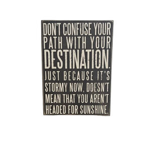 Primitives By Kathy Shabby Chic Wooden Inspirational Saying Wall or Table Decor